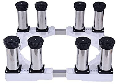 Universalsockel Hochregal Waschmaschine Regalsockel Teleskoplänge/Breite 45–68 cm Verhindert Kratzer Dellen Trockner Kühlschrank Gerätesockel Antivibrationsmatte 4/8/12 Beine (8 Beine, 14–17 cm)