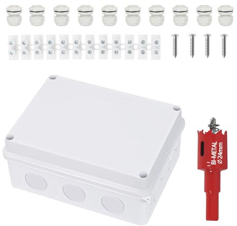 Abzweigdose Wasserdicht, Verteilerdose Abzweigdose Unterputz Steckdose Abzweigkasten - IP65 Abzweigdose Wasserdichte Abzweigdose 150x110x70mm für Ø6-12 mm