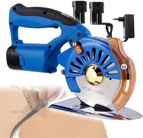 ExoticaBlend Elektrischer rotierender Stoffschneider, Stoffschneider, Schneidemaschine, elektrische rotierende Schere, Industriequalität für Stoff, Leder, Wolle, Vorhänge und Teppiche,110mm