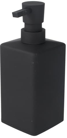 PARSA Beauty dispensador jabon en Negro – Dispensador de jabon para jabón líquido – Recargable con Acabado Rubber Suave – Diseño Moderno y Atemporal