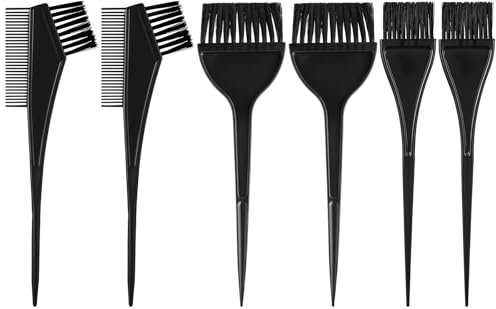 Oruola 6 Stück Haarfarbpinsel für Friseursalon,Haarfärbepinsel Set,Pinsel Haare Färben,Professionelles Salon Haarfärbewerkzeug,Haartönungs Pinsel zum Färben für DIY Haarfärbe