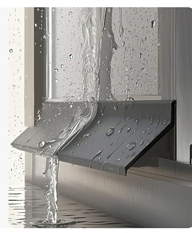 Protector contra la lluvia for ventanas corredizas, resistente a la intemperie, Tira de barrera de agua exterior, protección for evitar la infiltración de lluvia(1.8x39.4)