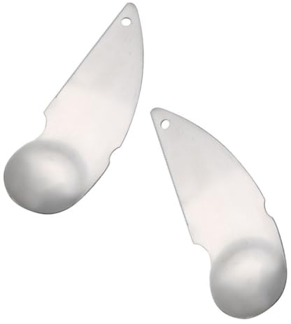 JECOMPRIS Cortador de Cuchara para Kiwi de Acero Inoxidable, Pelador Práctico 2 Piezas, Herramienta de Cocina para Pelar Aguacate y Frutas, Utensilios Cocina Portátil y Multifuncional