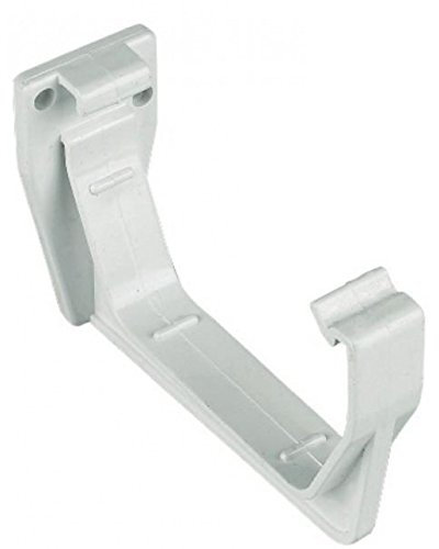 FLOPLAST 114mm Square Fascia Gutter Bracket - White - Bag of 5