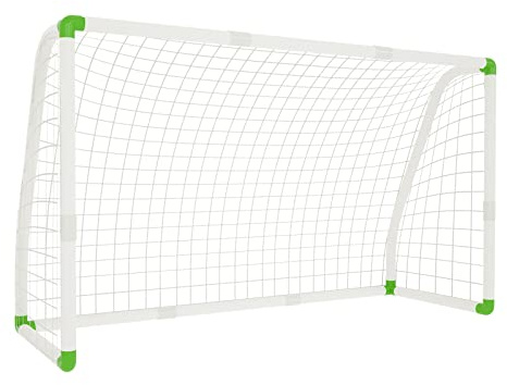 LZQ Fotbollsmål i PVC för trädgård och barn, alla väder, väderbeständigt, 245 x 155 x 90 cm, lämpligt för utomhusbruk