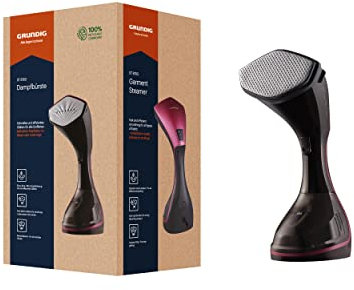GRUNDIG ST 8150 Fashion Brush Dampfbürste, Dampfglätter, Dampfbügeleisen Kleidung, 2200 Watt, Dauerdampfmenge: 28 g/Min., schnelle Aufheizzeit: 35s, 2,5 m langes Kabel, Violett/Schwarz/Silber