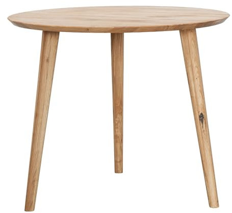 Lomadox Tisch Esstisch rund, 90cm Durchmesser, Wildeiche massiv geölt, Massivholz