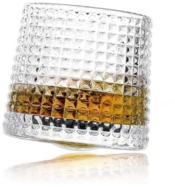 EDITACASA - Bicchieri Whisky Rum Cognac Liquore Vino Tumbler Vetro Rotanti Degustazione Particolarin Regalo Set da 6 pezzi bilico modello DUKE - 150ML - GIN/BICCH.LIQ.VETR 150ML 8CM 51405B/BHA1