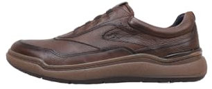 Fluchos Freizeitschuh mit elastischer Kordel, flach, Lederblucher, herausnehmbare Einlegesohle, Gummisohle, einfach, für: Herren, Bora, 43 EU