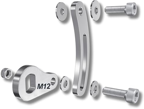 E cykel vridmoment arm set, kraftig universal, M12, elektrisk cykel E cykel bakaxel, 6 mm tjock, tillverkad av rostfritt stål, passar 1000 W 2000 W 3 000 W motorer.
