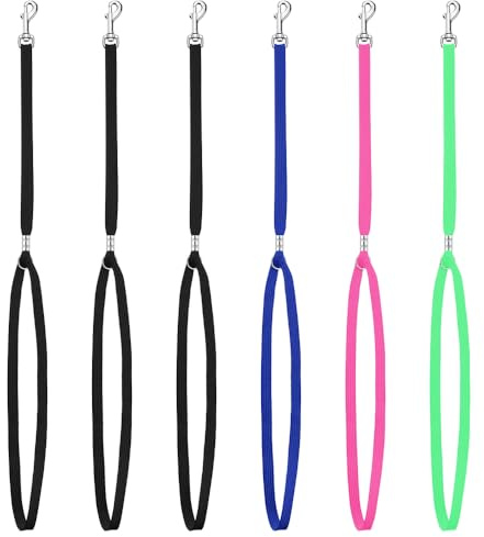 TRKETK Set di 6 passanti per toelettatura animali domestici, regolabili in nylon, per cani e gatti, resistenti e resistenti, set di guinzagli per la toelettatura del cane, per tavoli, vasche da bagno
