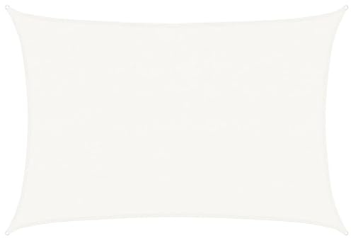 vidaXL Sonnensegel HDPE Rechteckig 4x6m Weiß Garten Sonnenschutz Sichtschutz
