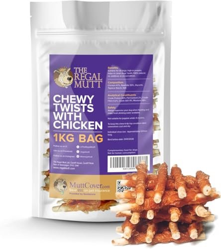 The Regal Mutt - Chewy Twists with Chicken - 1kg Bag