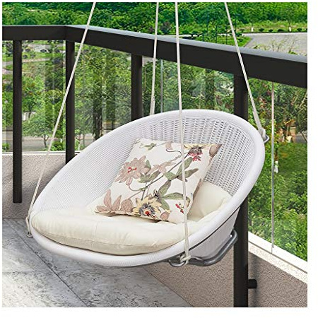 zxb-shop Swings Single Hanging Hanging Chair Swing with Pillow Seat Cushion Swing Balcony Indoor and Outdoor Light Lazy Cradle Chair Swing Swing Outside Toys (Color : A)
