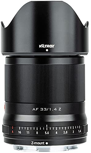 VILTROX Lente AF 33mm f/1.4,33mm F1.4 para Montura Nikon Z, Lente de Montaje APS-C Z para Nikon Zfc Z5 Z6 Z7 II Z50