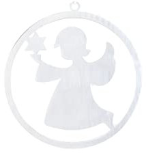 Nordstern Anhänger 'Engel' aus Edelstahl - Ø 9 cm