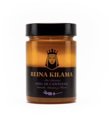 Miel pura de abeja. Miel de Encina Alta Selección. Miel origen España 100% en envase de 450grs. Miel de Cantueso, o Miel de Tomillo de color dorado y sabor intenso y floral. Selección limitada.