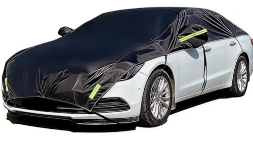 Konnfeir Mezza copertura copriauto per inverno estate copri carrozzeria per esterni per interni Impermeabile antipolvere universal Materiale poliestere 210D con cotone (Berlina)
