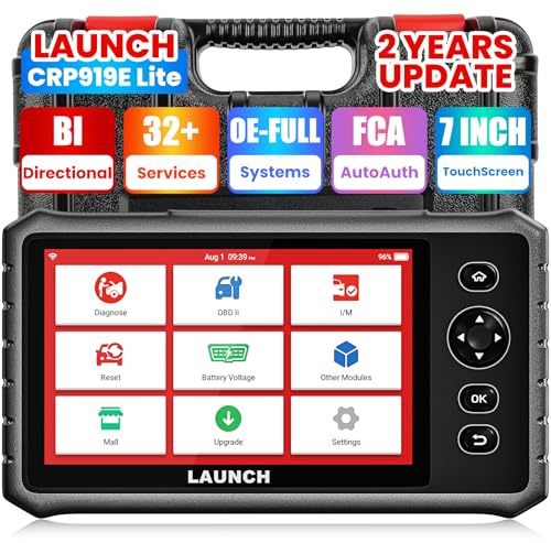Launch X431 OBD2 CRP919E Lite - Dispositivo de diagnóstico Completo del Sistema Lector de códigos de Coche, escáner bidireccional con reinicio de 32+, Modelos de Coche Europeos al 99%