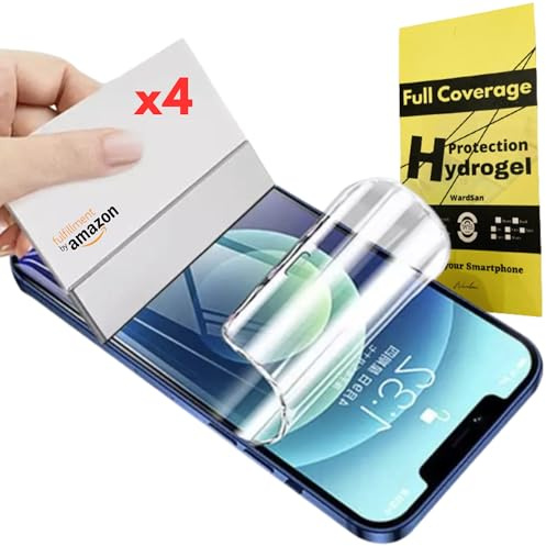 WardSan [4 Pièces Pour iPhone 16 (6.27) - 4 Films de Protection d'écran Hydrogel HD Transparent | Protecteur Souple TPU Incassable Amélioré [Compatible avec Coques] Flexible (Pas en Verre Trempé)