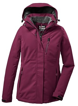 killtec Damen Funktionsjacke/Winterjacke mit abzippbarer Kapuze KOW 140 WMN JCKT, dunkelrose, 36, 37411-000