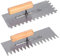 Eiflayn Spatola Dentata,2 Pezzi Frattazzo per Rasatura Quadrati+Appuntiti,Frattazzo in Acciaio Inox,Frattazzo per Stucco con Impugnatura Ergonomica,per Lavori Di Levigatura di Grandi Superfici