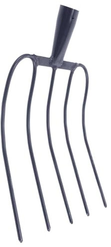 KONTONTY Per Letame e Per Erba Agricola Portatile Versatile Per Uso Esterno in Aree Rurali Cinque Denti Solidi Resistente Ed Efficiente