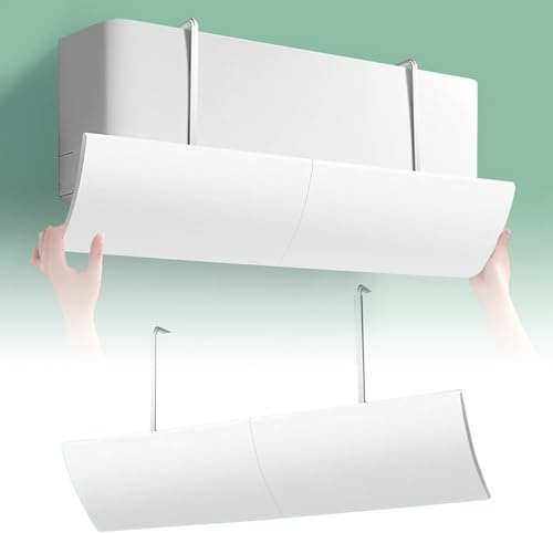 2 Pezzi Deflettore Condizionatore Universale Regolazione del Flusso 270° Deflettore Aria Condizionata per Condizionatori da Parete per Casa/Ufficio, Adatto a Bambini e Anziani
