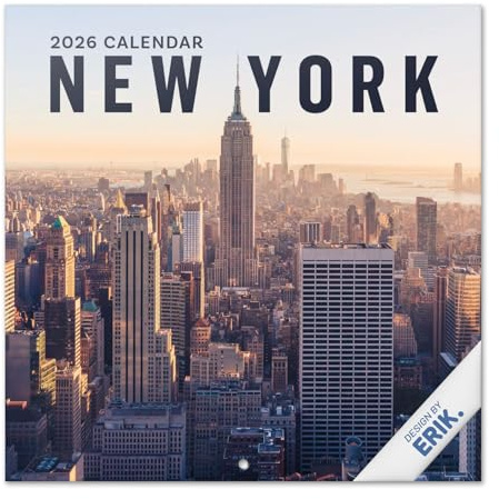 Grupo Erik: Calendario 2026 da Muro New York | Calendario Mensile 2026-30x30cm, Planner 2026 - Mensile da Parete