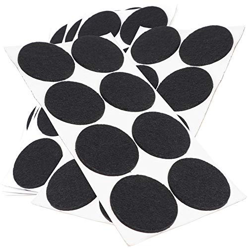 Adsamm® / 40 x Selbstklebende Filzgleiter/Schwarz/ø 50 mm/Rund/Möbelgleiter aus Filz mit 3.5 mm Stärke/Möbel- und Bodengleiter