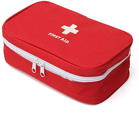 Inditradition akut första hjälpen-kit påse (mpty) | flerskikts resemedicinpåse, 23 x 13 cm (röd), 23 x 13 cm, modern, röd, 23 x 13 cm, modern, Röd, 23x13 CM, Modern