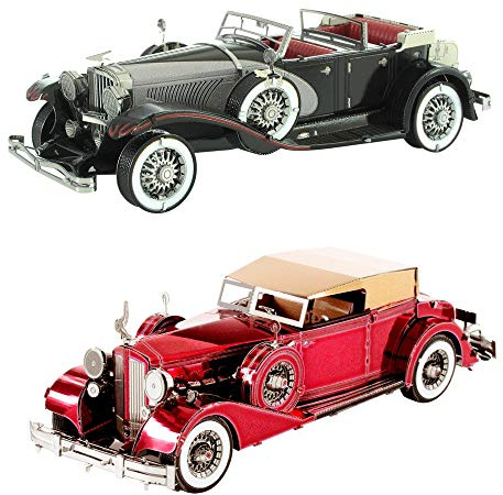 Fascinations Metal Earth 3D Metal Model Kits 1935 Duesenberg Model J and 1934 Packard Twelve Convertible Set of 2