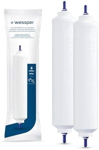 Wessper Kühlschrank Wasserfilter Ersatz für Samsung Side By Side, LG, AEG, HAIER, Whirpool, DA29-10105J, HAFEX/EXP, DA99-02131B, WSF-100, EF9603, USC-100, 2 Stück