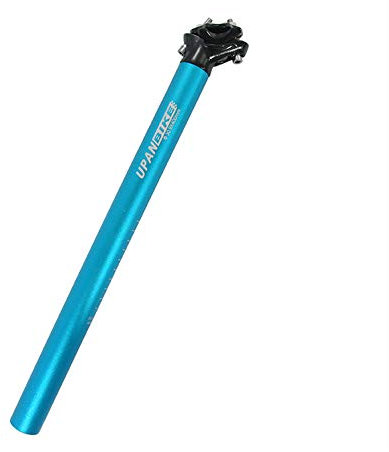 UPANBIKE Fahrradsattelstütze aus Aluminiumlegierung, Länge 400 mm, Durchmesser 31,6 mm (Blau)