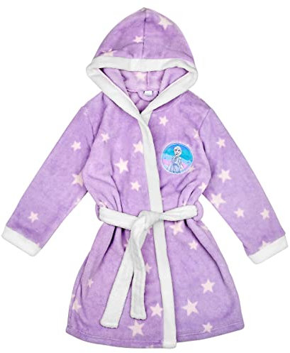 Disney Eiskönigin Bademantel Anna und ELSA Morgenmantel (Lila, 104)