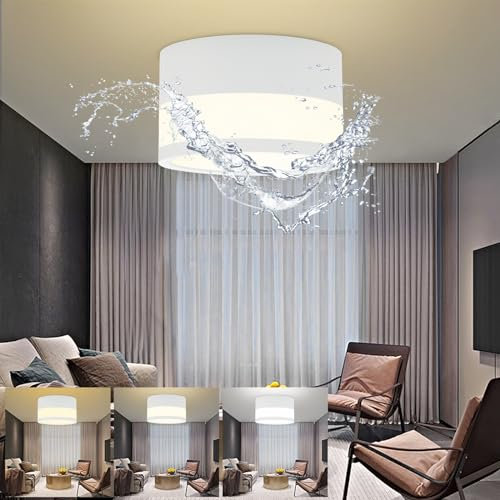 URing Plafoniera LED Faretto a Soffitto IP65 - Bagno Faretti LED da Soffitto Lampada plafone Dimmerabili Bianco 12W 1320LM 3000K-6000K Plafoniera Spot Rotonda per Soggiorno Cucina Corridoi, Ø11cm