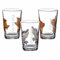 LUXENTU Kinderbecher mit Gravur, 3er Set Trinkgläser Waldtiere, 205 ml, Kindergläser mit persönlicher Namensgravur, Individualisierbar & Anpassbar mit 3 verschiedenen Namen