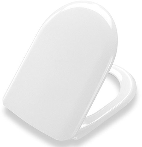 Fuer Villeroy Boch Serie Magnum WC Sitz mit Deckel von Pressalit PreMa | weiss | Belastbarkeit - Sitzring 240 kg | Made in Denmark | Befestigung von unten | Edelstahlscharnier