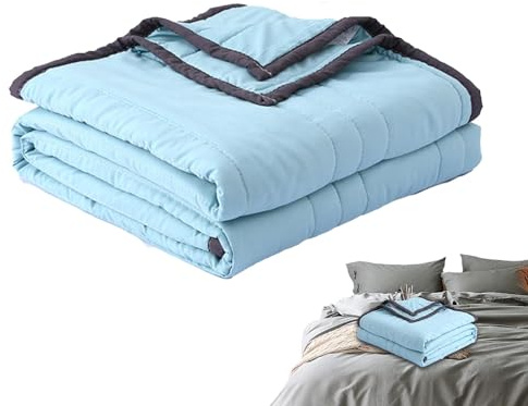 yanzisura Andas sommarfilt, lätt kylfilt, Andas tunn kylfilt för värmevallningar, Summer Cooler Quilt, vändbar maskintvättbar täcke för varma personer, nattliga svettningar