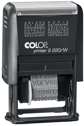 COLOP Wortbandstempel Printer S 220/W, Sprache: Deutsch (W02), Abdruckfarbe: schwarz