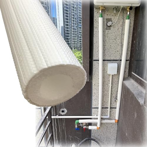 Tubo Schiuma Isolante per Tubi, ID 16/20/25/32mm X 7mm X 1.5m Tubo Termico, Isolamento Tubi Schiuma per Riscaldamento Idraulico Tubos in Rame(Bianca,ID16mm x T7mm xL1.5m)