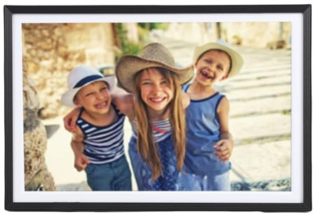 MENDUNER 10-tums WiFi Digital Bildram, HD-pekskärm Smart Cloud-fotoram, Automatisk Rotering Av Digital Kalender med Väckarklocka och Viloläge (EU-)
