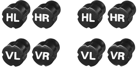 ProPlus 8er Set Reifen-Markierungs Ventilkappen – Für Sommer- und Winterreifen, Markierung vorne/hinten – Ventilkappen, Innengewinde, passend für Autoventile – Schwarz