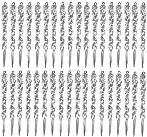 MIAO JIN 48 Pcs Plastic Hanging Icicles Drop Ornament for Christmas Tree Wedding Party Decorations (Transparency)