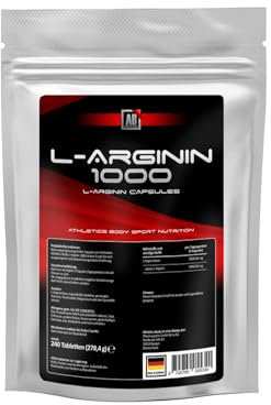 L Arginin 6000 - pro Portion 6000mg Arginin - pro Kapsel 1000mg Arginin - 240 Kapseln - Premium Grade -