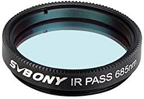 SVBONY SV183 Teleskopfilter, IR-Passfilter, 3,2 cm (1,25 Zoll), 685 nm reduziert die Auswirkungen des Sehens für Planetenfotografie, Kontrastverbesserung
