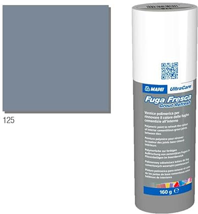 Mapei Ultracare FUGA FRESCA 125 GRIS CASTILLO pintura polimérica para renovar el color de las juntas de cemento Botella de 160 g.