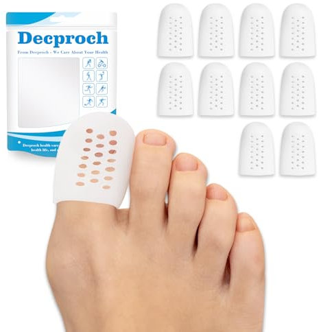 Decproch Zehenschutz großer Zeh, 10 Stück Zehenschutz Silikon, Zehenkappen großer Zeh, Zehenschutz großer Zeh Silikon, Gel Zehenkappen Gegen Blasen und Reibung.