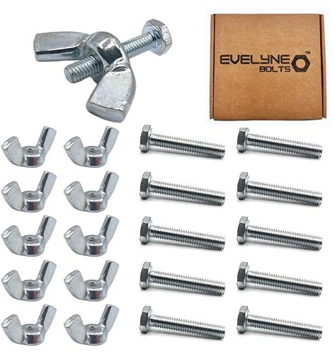 M3 Wing Nut & Bolt 10 Pack (M3 x 16mm Bolts & M3 Nuts)