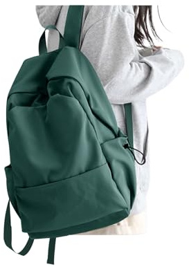 HYC00 Schulrucksack Damen, Causal Travel Schultaschen 14 Zoll Laptop Rucksack für Mädchen im Teenageralter Leichter Rucksack Wasserabweisend Bookbag College Boys Men Work Daypack,Armeegrün